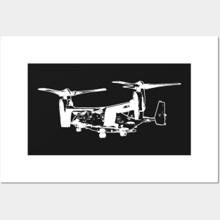 Bell Boeing V-22 Osprey - White Design Posters and Art